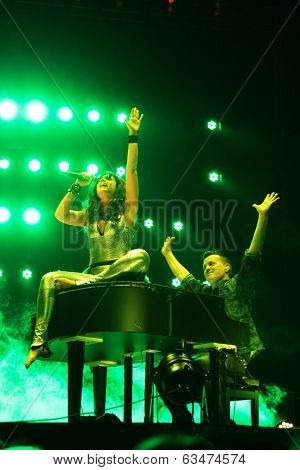 MINSK, BELARUS - FEBRUARY 21: Members of ARMIN ONLY: Intense show with Armin van Buuren in Minsk-Are