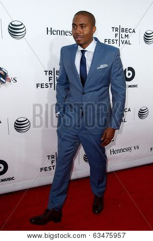 NEW YORK-APR 16: Rapper Nas attends the world premiere of 