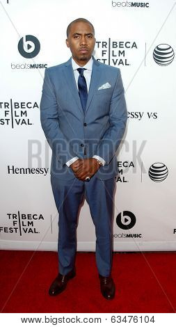 NEW YORK-APR 16: Rapper Nas attends the world premiere of 