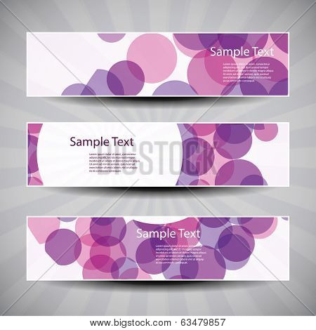 Banner or Header Design with Abstract Blue Pattern