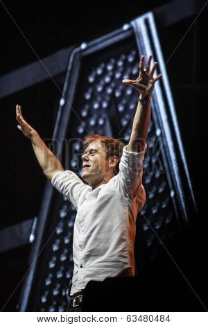 MINSK, BELARUS - FEBRUARY 21: Members of ARMIN ONLY: Intense show with Armin van Buuren in Minsk-Are