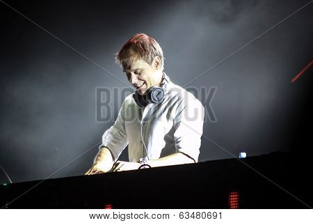 MINSK, BELARUS - FEBRUARY 21: Members of ARMIN ONLY: Intense show with Armin van Buuren in Minsk-Are