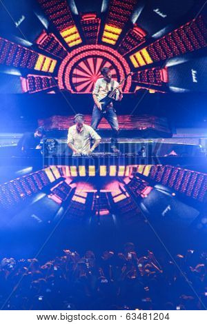 MINSK, BELARUS - FEBRUARY 21: Members of ARMIN ONLY: Intense show with Armin van Buuren in Minsk-Are