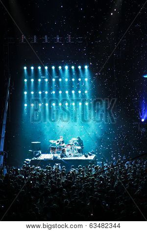 MINSK, BELARUS - FEBRUARY 21: Members of ARMIN ONLY: Intense show with Armin van Buuren in Minsk-Are