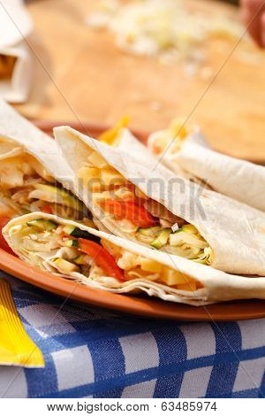 chef making tortilla