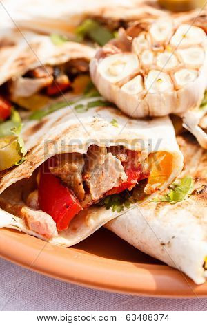 tortilla with dip