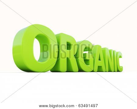 Organic icon on a white background. 3D illustration