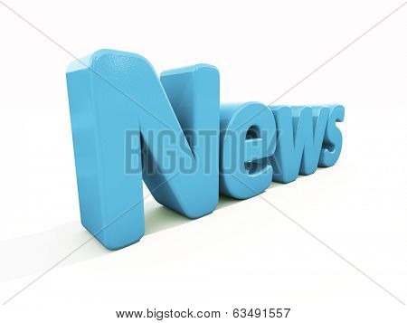 News icon on a white background. 3D illustration