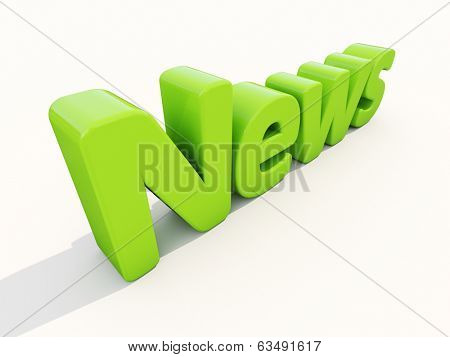 News icon on a white background. 3D illustration