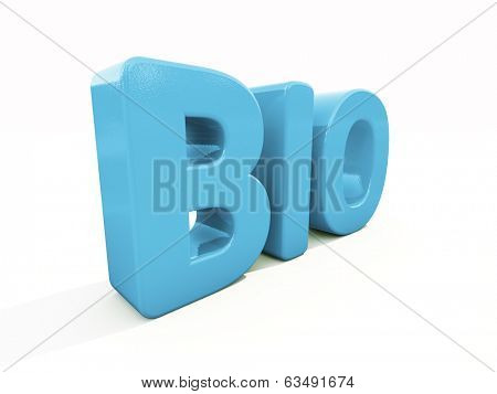 Bio icon on a white background. 3D illustration