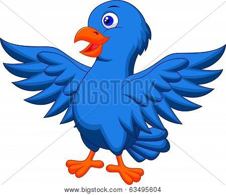 Blue bird cartoon