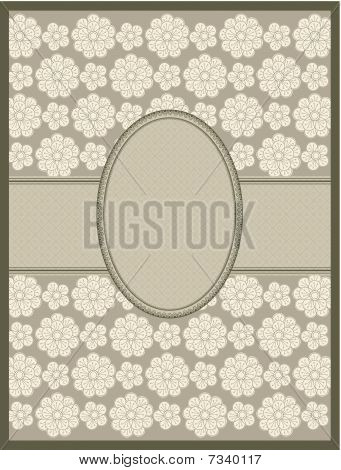ligne cadre floral - vector