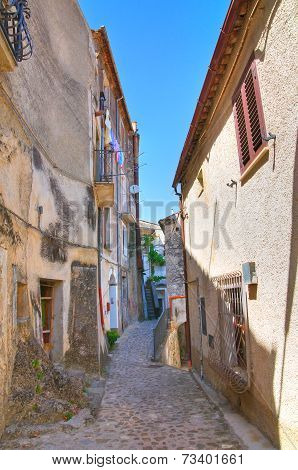 Alleyway. Morano Calabro. Calabria. Italy.