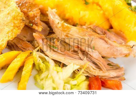 hornado roasted pork typical ecuadorian food