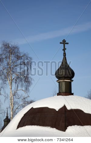 Kirche Kuppel mit cross, Kirillo-Beloserski-Kloster, Russland