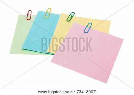 colorful sticker note with clip