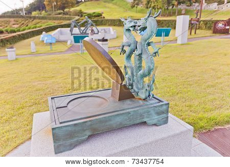 Equatorial Sundial Hyeonji-ilgu In Science Garden In Busan, Korea