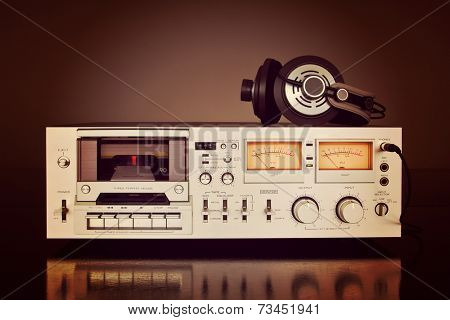 Vintage Stereo Cassette Tape Deck Recorder Front