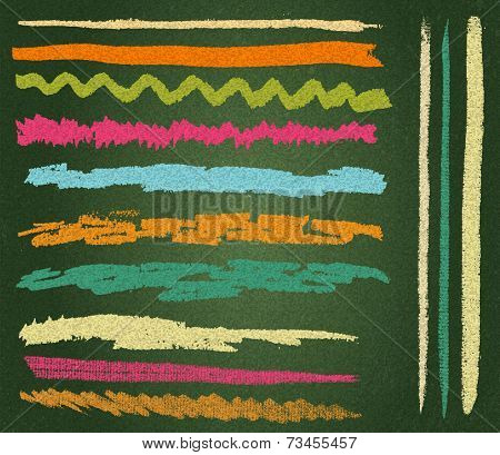 vector chalk lines or brushes