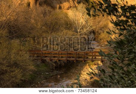 Bridge Crossing at Dusk