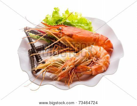 Giant Freshwater Prawn And King Prawns