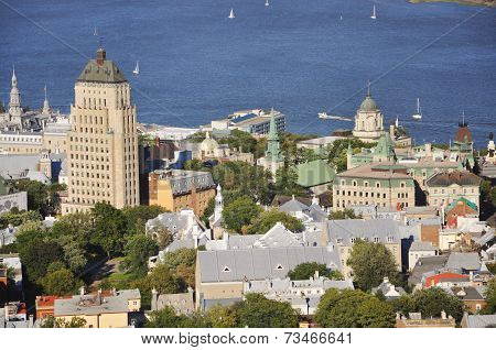 Old Quebec City aerial view, Canada