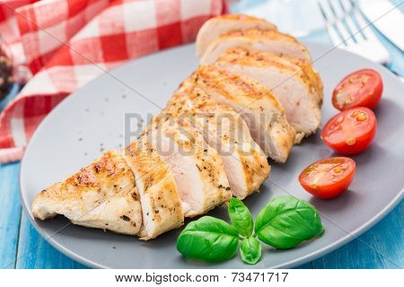 Grilled chicken breasts