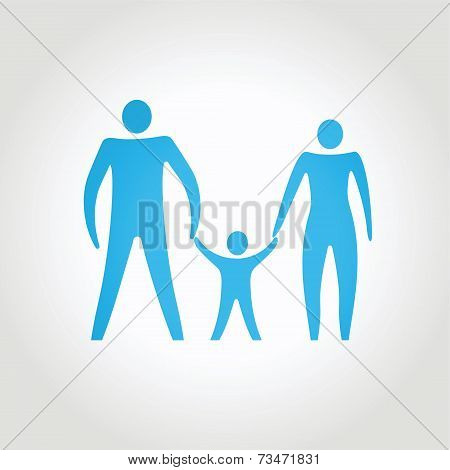 happy family. abstract composition conceptual vector