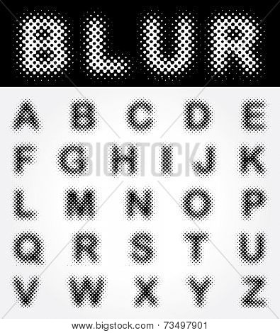 original vector dotted raster font 