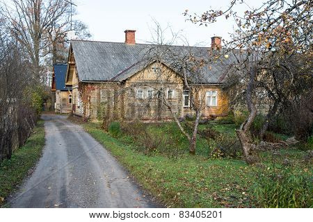 View Of Small Country Town Of Ligatne, Latvia
