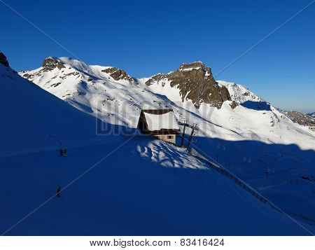 Morning Scene In The Flumserberg Ski Area