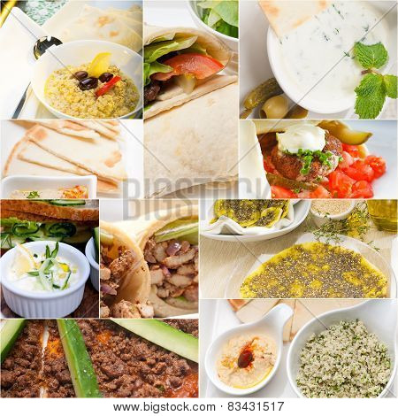 Arab Middle Eastern Food Collage