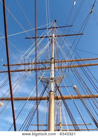 Mastet af C.a Thayer i San Francisco Maritime National Historical Park