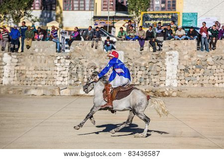 Unidentified Polo Players At The Match