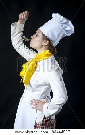 Cook Tasting Food
