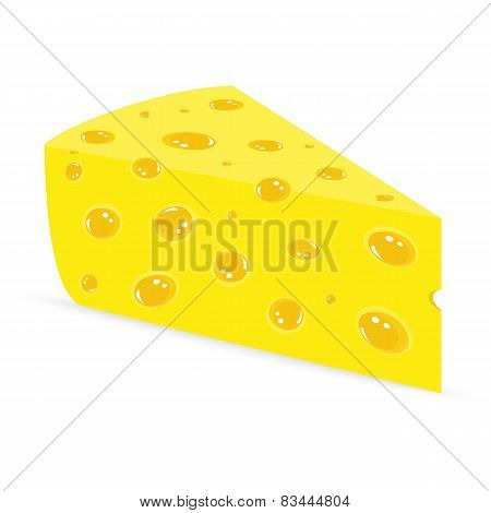 Cheese On A White Background