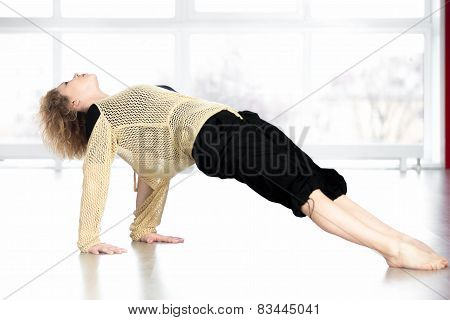 Beautiful Yogi Female Doing Backbend