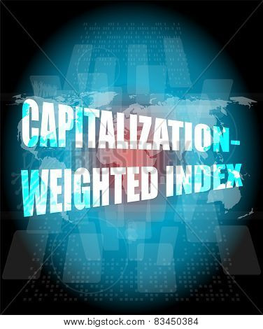 Capitalization Weighted Index Words On Touch Screen Interface
