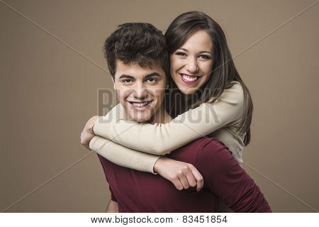 Young Couple Hugging