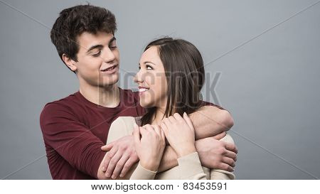 Young Couple Hugging