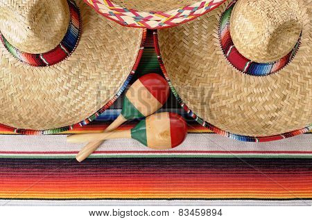 Mexican Sombreros And Maracas