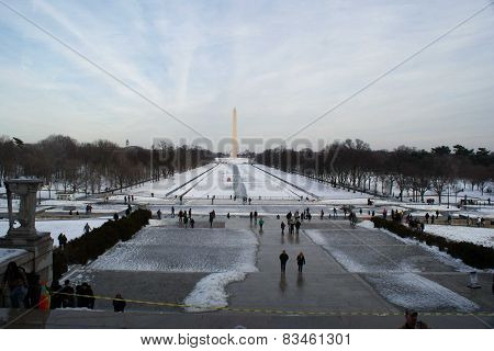 Snow covered Washington DC