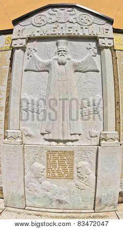 Historic details on Ra?a monastery wall about uprising against Ottoman Empire