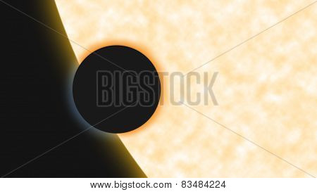 Venus/Mercury transit over Sun disk.