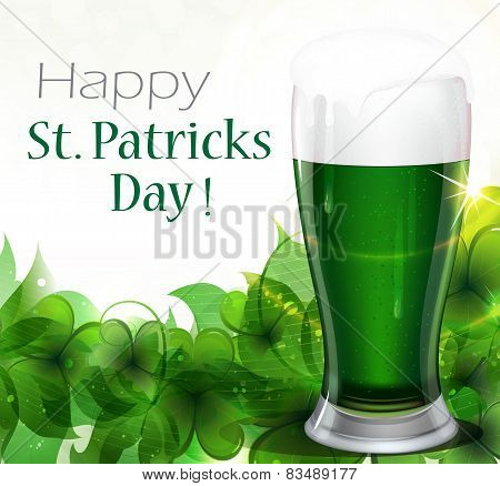 Green Beer With Clover
