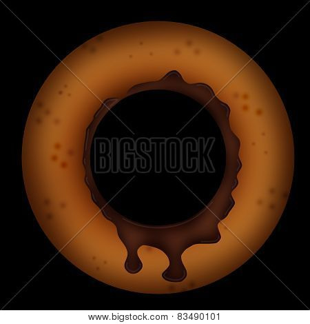 Donut With Chocolate Icing