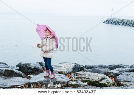 Little girl outdoors