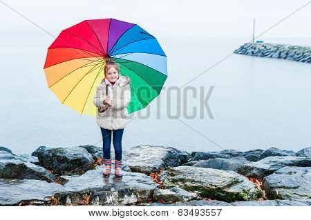 Little girl outdoors