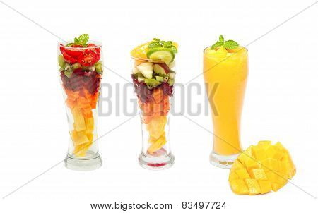 Tropical Mix Fruit , Fresh Fruit Smoothie