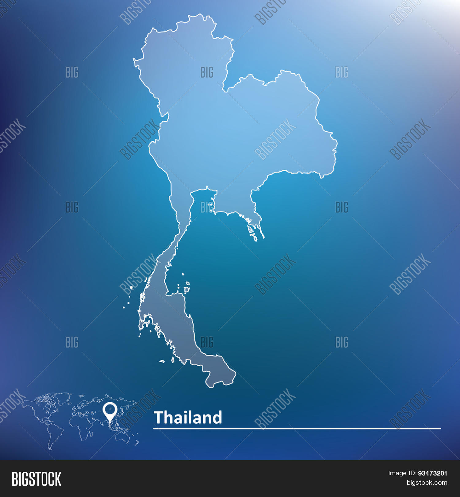 Map Thailand Vector Vector & Photo (Free Trial) Bigstock